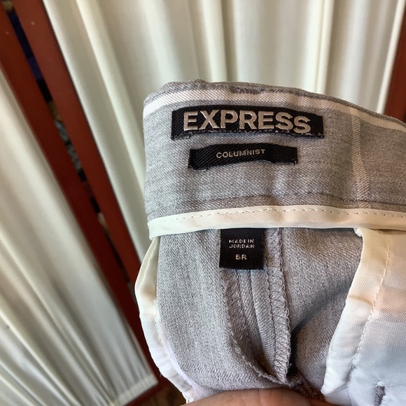 Express Columnist Woman’s Dress Pants Gray and White Plaid Size 6R - Picture 5 of 6
